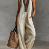 Fiamma - ärmelloser Jumpsuit mit hohem Kragen