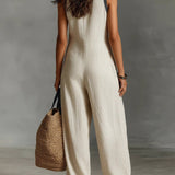 Fiamma - ärmelloser Jumpsuit mit hohem Kragen