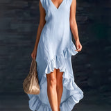 Sienna - Boho-Kleid mit Rüschen und High-Low-Saum