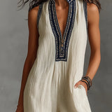 Fiamma - ärmelloser Jumpsuit mit hohem Kragen