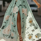 Sella - A-Linien Chiffon-Maxikleid, einseitig schulterfrei, mit Raffung