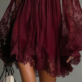 Noemi - marineblaues Chiffon-Minikleid