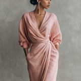 Julianna - minimalistisches Wickel-Maxikleid