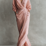 Julianna - minimalistisches Wickel-Maxikleid
