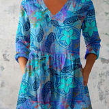 Riley | Lange Bluse mit ausdrucksstarkem Muster