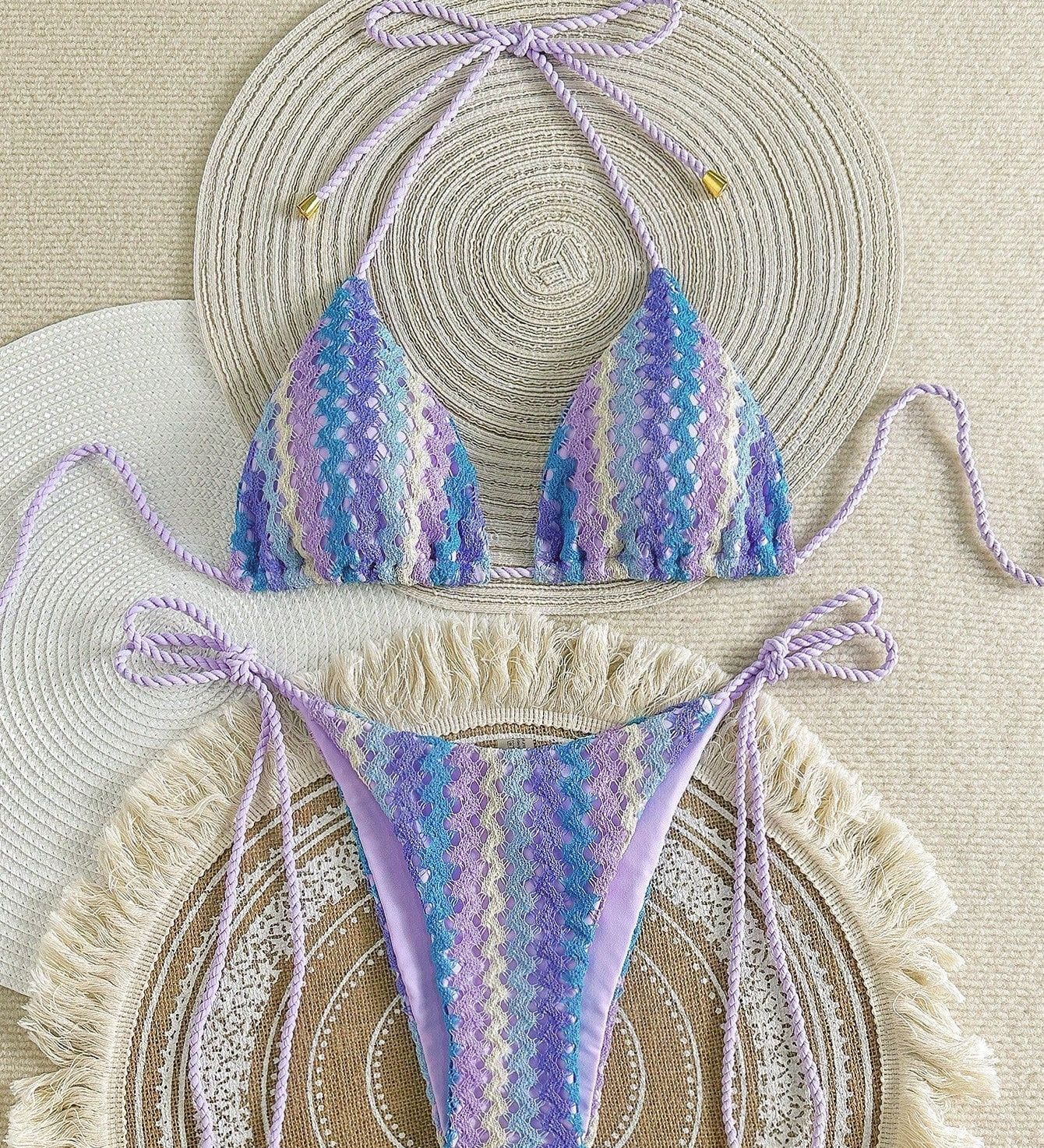 Grace | Häkeloptik-Bikini mit Dreieck-Top