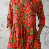 Kaia | Lange Bluse mit ausdrucksstarkem Muster