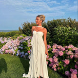Collins - trägerloses Maxikleid mit Rüschen