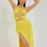 Lennox - einseitig schulterfreies Maxikleid