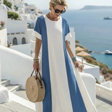 Soraya - Maxikleid mit Kurzarm und Colour-Blocking