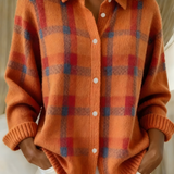 Candela | Karierte Strickjacke