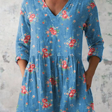 Ayla | Lange Bluse mit ausdrucksstarkem Muster