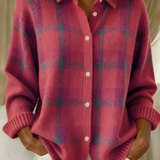 Candela | Karierte Strickjacke