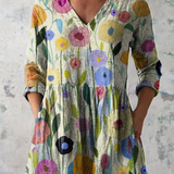 Remi | Lange Bluse mit ausdrucksstarkem Muster