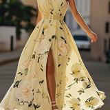 Sella - A-Linien Chiffon-Maxikleid, einseitig schulterfrei, mit Raffung