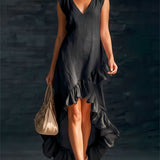 Sienna - Boho-Kleid mit Rüschen und High-Low-Saum
