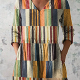 Avery | Lange Bluse mit ausdrucksstarkem Muster