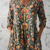 Liora | Lange Bluse mit ausdrucksstarkem Muster