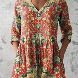 Wren | Lange Bluse mit ausdrucksstarkem Muster