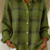 Candela | Karierte Strickjacke