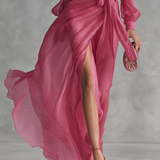 Daisy - elegantes langes Chiffonkleid