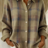 Candela | Karierte Strickjacke