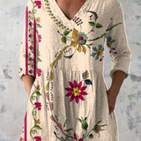 Aria | Lange Bluse mit ausdrucksstarkem Muster