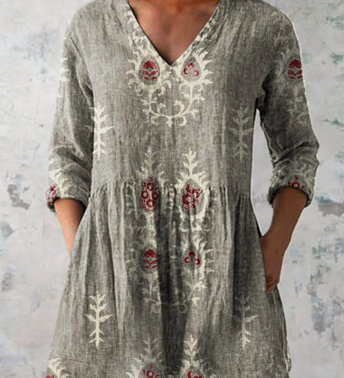 Blair | Lange Bluse mit ausdrucksstarkem Muster