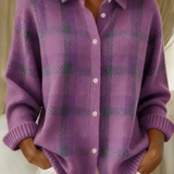 Candela | Karierte Strickjacke
