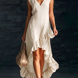Sienna - Boho-Kleid mit Rüschen und High-Low-Saum