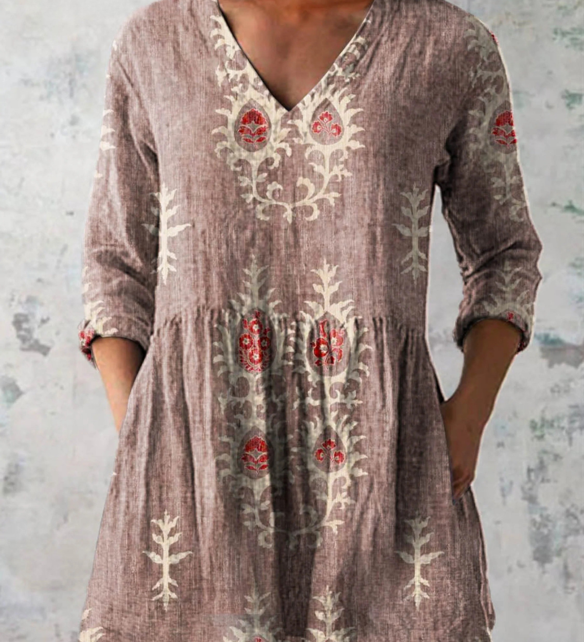 Blair | Lange Bluse mit ausdrucksstarkem Muster