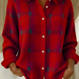 Candela | Karierte Strickjacke