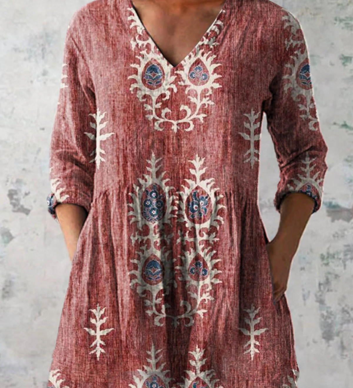 Blair | Lange Bluse mit ausdrucksstarkem Muster