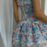 Kaylee - Trägerloses Blumen Kleid