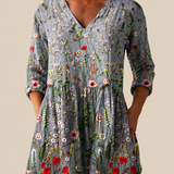 Sloane | Lange Bluse mit ausdrucksstarkem Muster