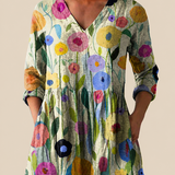 Remi | Lange Bluse mit ausdrucksstarkem Muster