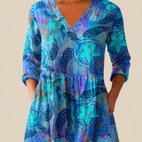 Riley | Lange Bluse mit ausdrucksstarkem Muster