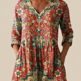 Wren | Lange Bluse mit ausdrucksstarkem Muster