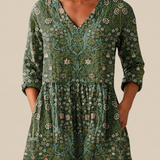 Skye | Lange Bluse mit ausdrucksstarkem Muster