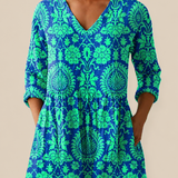 Romy | Lange Bluse mit ausdrucksstarkem Muster