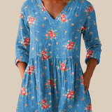Ayla | Lange Bluse mit ausdrucksstarkem Muster