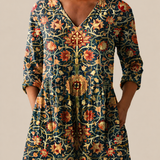Liora | Lange Bluse mit ausdrucksstarkem Muster