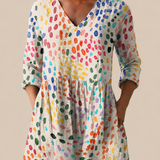 Noelle | Lange Bluse mit ausdrucksstarkem Muster