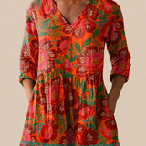 Kaia | Lange Bluse mit ausdrucksstarkem Muster