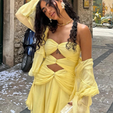 Priya - Minikleid mit goldenen Ringen