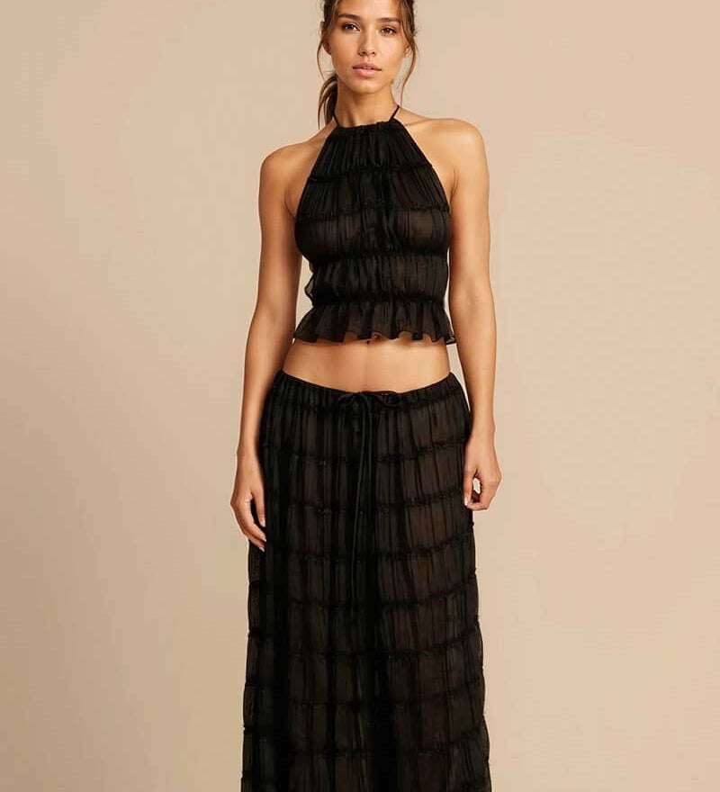 Beatrice - Boho-Set mit Rüschen