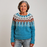 Grit™ | Pullover mit Norwegerpasse in Petrol
