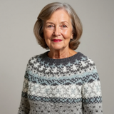 Dörte™ | Pullover in Grau mit Norwegerpasse