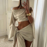 Ainsley - Leinen-Sarong-Set