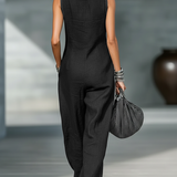 Jamie - minimalistischer, ärmelloser, lockerer Jumpsuit
